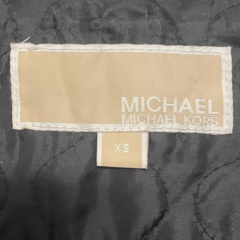 Michael Kors Floral Camo Faux‎ Fur Jacquard Collarless Jacket Coat Size XS